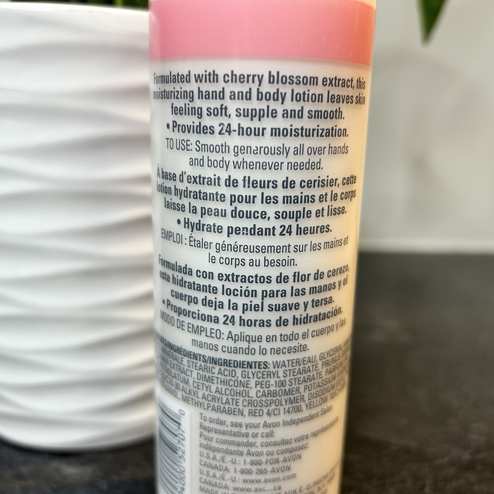Avon Naturals Cherry Blossom Body Lotion Full Size 8.4 oz Discontinued SEALED - Picture 4 of 7